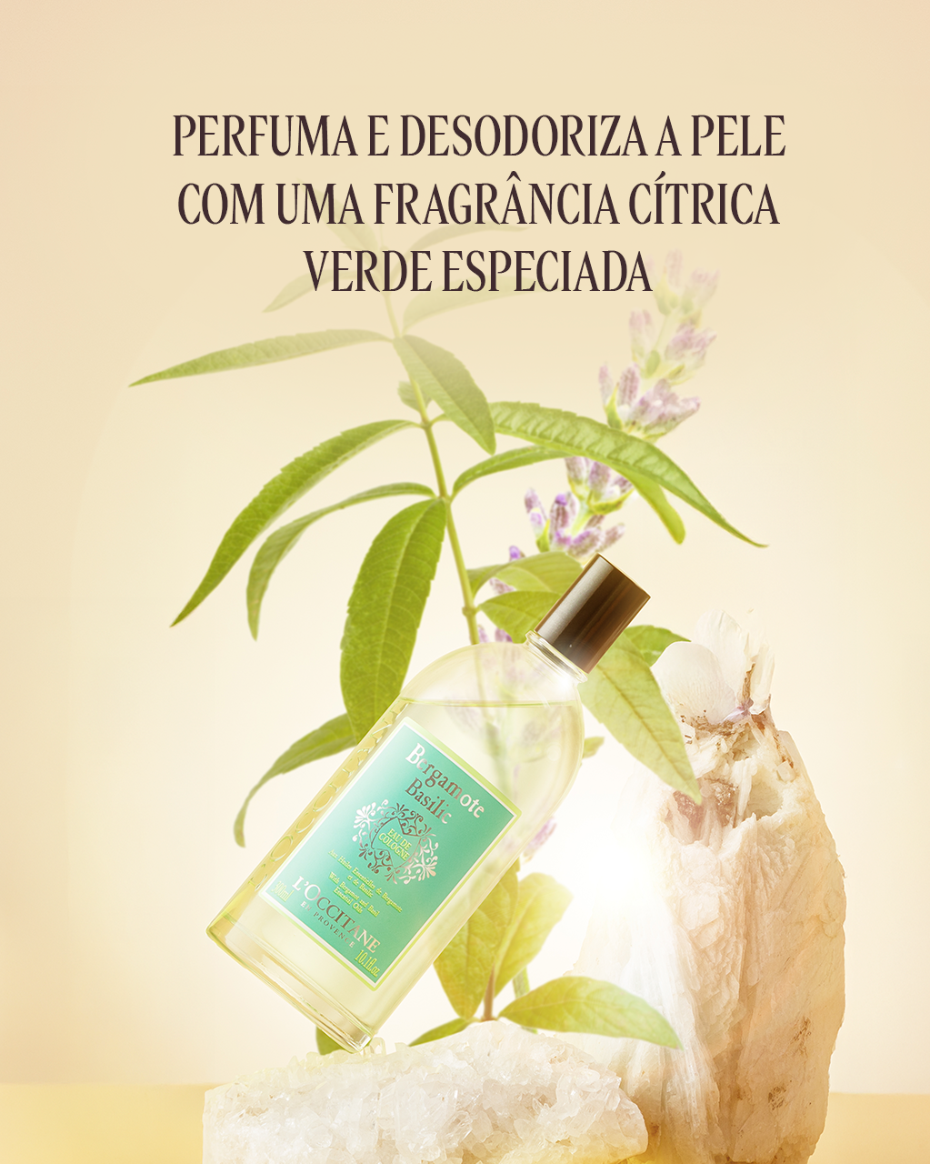 Desodorante Col&ocirc;nia de Bergamota e Bas&iacute;lico, , large